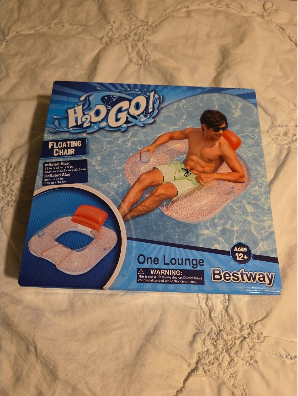 H2o Go Floating Chair With Flip Pillow And Cup Holder